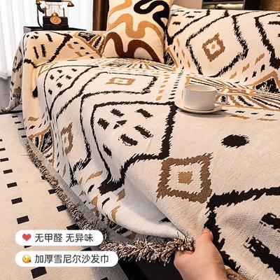 Frühling Ganzjahres Chenille Camping Picknick Sofaüberwurf Böhmen Sofabezug Sofabezüge Matten Überwürfe