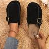 *Summer New Round Head Sexy Elegant Comfortable Casual Slippers Fashiable Baotou Thick Bottom Flat Slippers for Women