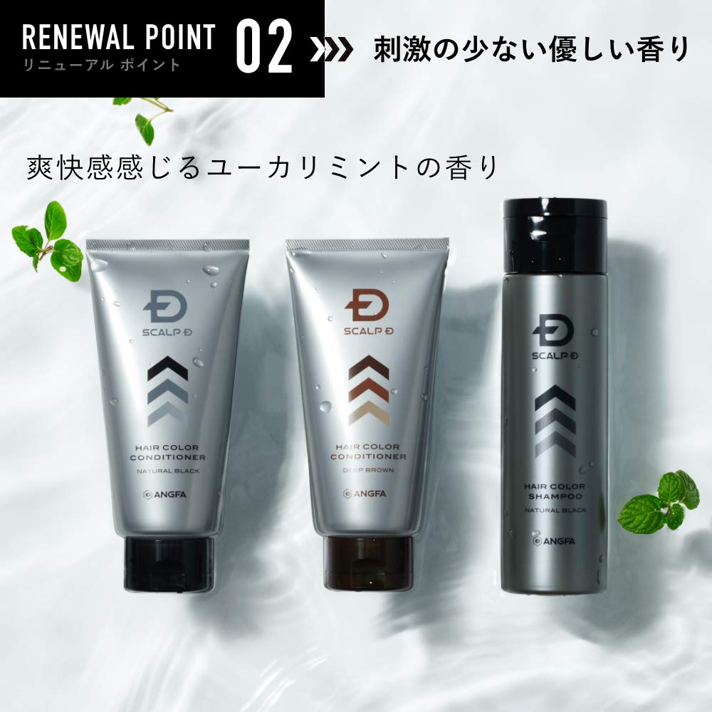 ANGFA Scalp D Hair Color Conditioner for Natural 150g Men, Black,