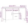 VidaXL Buffet gris béton 100x36x60 cm bois d'ingénierie 828192
