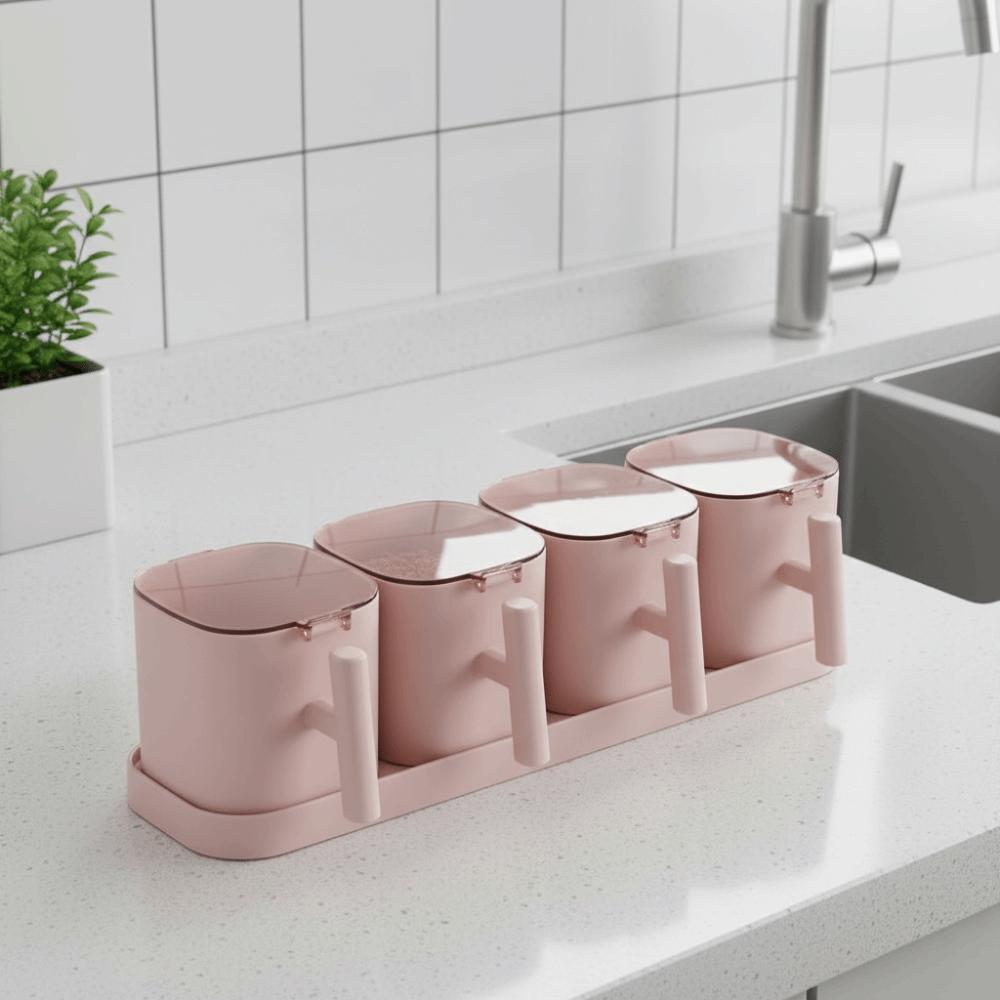 Airtight Spices Box Dividing Grids Condiment Bottle Spice Tools Seasoning Organizer  Food Storage