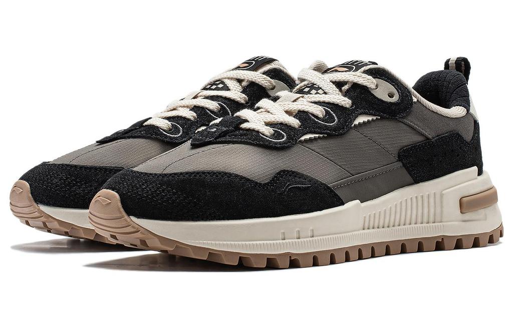 Li Ning Riding The Wind 2.0 Slip Resistant Abrasion Resistant Low top Casual Shoes Women's Gray Black AGCT308-4