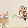 Self-adhesive Cartoon Owl On Branch Wall Stickers for Living Room Bedroom Study Home Decor