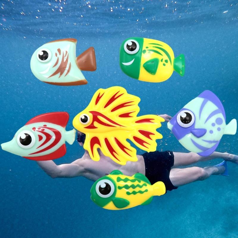 Children Cartoon Fish Shape Diving Toy Children Funny Toy Diving Game Play Water Toy Underwater Training Fun Bath Toy
