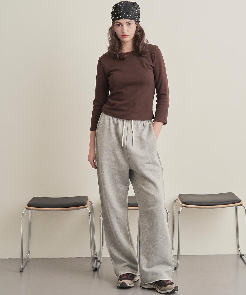 Iteoneolmomeonteu Cutting Line Sweatpants _ Gray