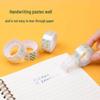 Transparent High-Viscosity Adhesive Tape, 12mm Narrow Roll for Students and Children