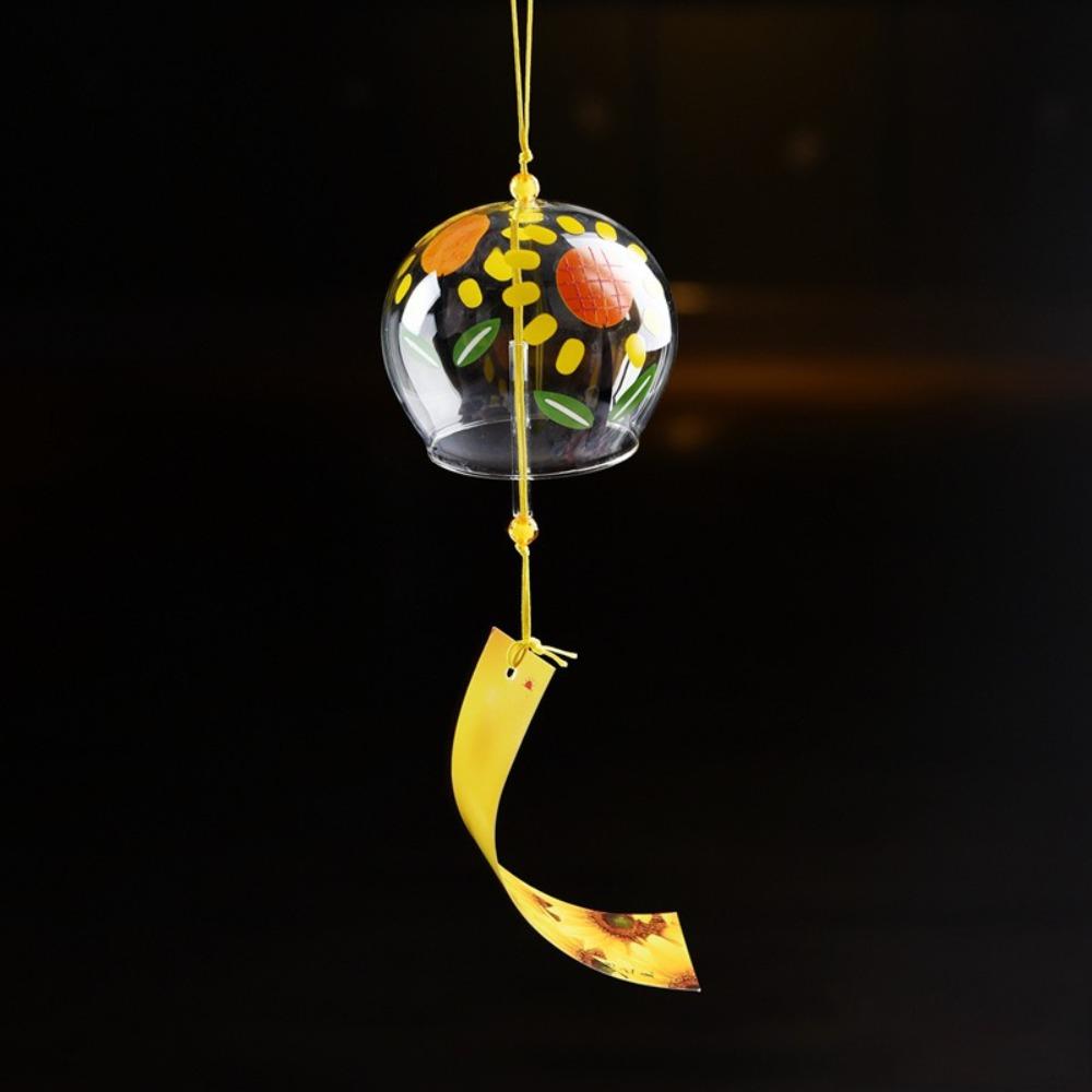 Pendant Design Glass Painted Wind Chime Glass Painting Wind Bell Door Decoration Gifts For Child