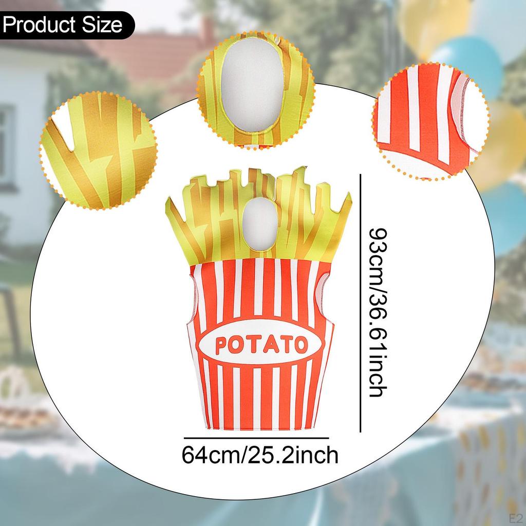 French Fries Costume Fancy Dress Cosplay for Parties Carnival Festival Role Play