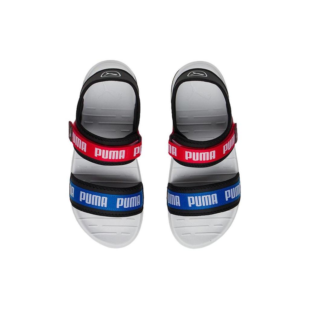 Puma Signature Softride Comfortable Versatile Beach Sandals Women Sandals Black Red Blue 384128-03