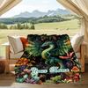 1PC Custom Name Dragon Garden Outdooor Flannel Blankets Patterns Throw Blanket All-Season Soft Gift for Couch, Bed, Camping Gifts