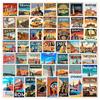 50Pcs European City Travel Stickers Famous Landmark Buildings Decals DIY Trolley Luggage Suitcase Refrigerator Car Sticker