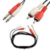 6.35 RCA Audio Cable, Double 6.35 1/4" to Double RCA Heads Aux- Converter Adapter Audio Cable 0.2m/1m/1.5m/300cm