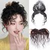 Synthetic Curly Bang Topper Hair Pieces Light and Thin Hair Fluffy Wool Curls Natural Invisible Bangs Paired with Three BB Clips