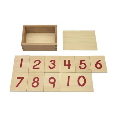 1-10 Učebné Karty Malé Číselné Karty Vzdelávací Nástroj s Krabičkou Drevené Číselné Karty Montessori