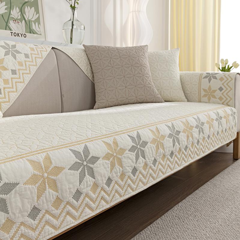Pure Cotton New Sofa Cushion, All-season Universal Anti Slip Seat Cushion, All Cotton Simple Modern Sofa Cover, Towel Cover Cloth
