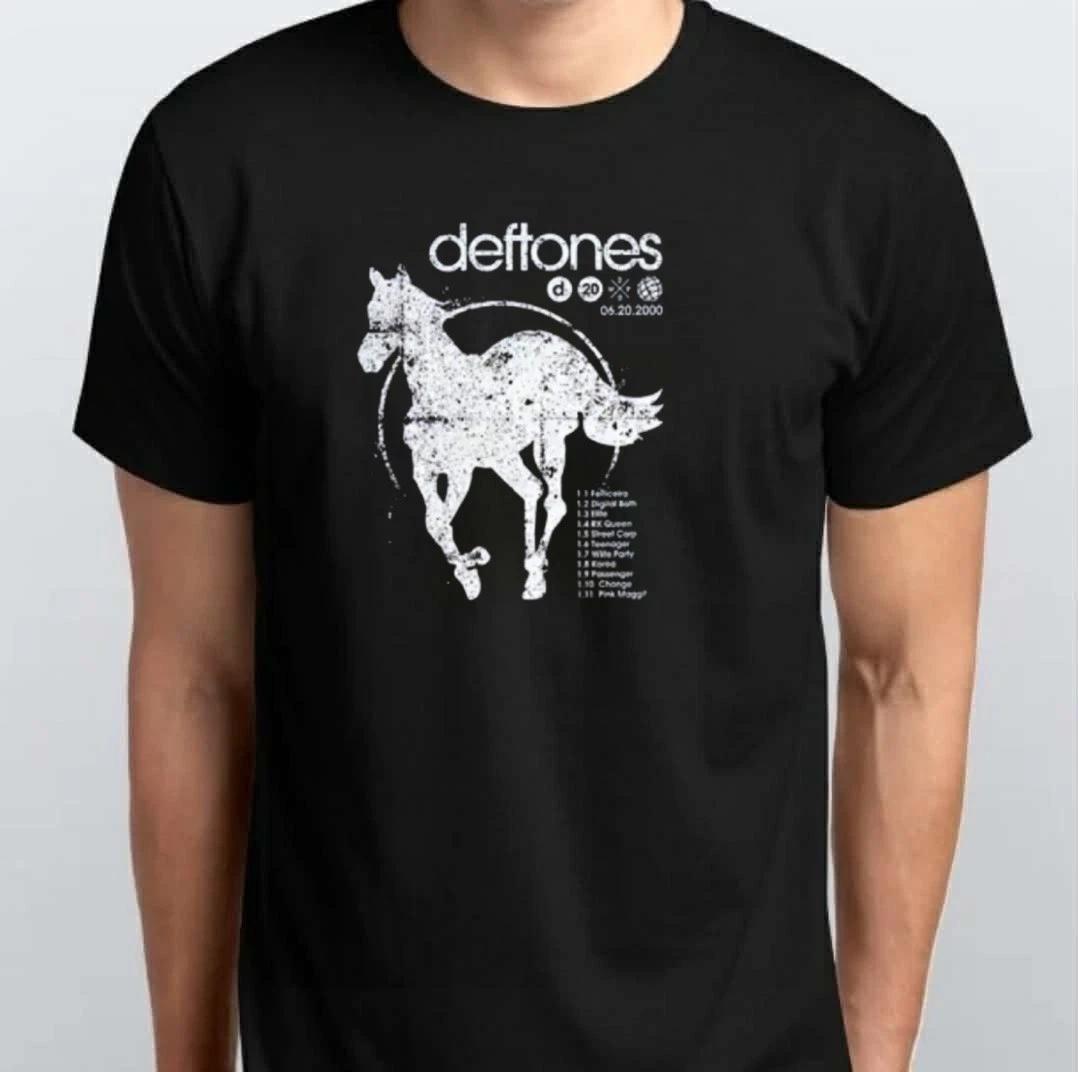 Deftones White Pony Tracklist Album Unisex T-SHIRT S M L XL XXL 3 4 XL Schwarz M