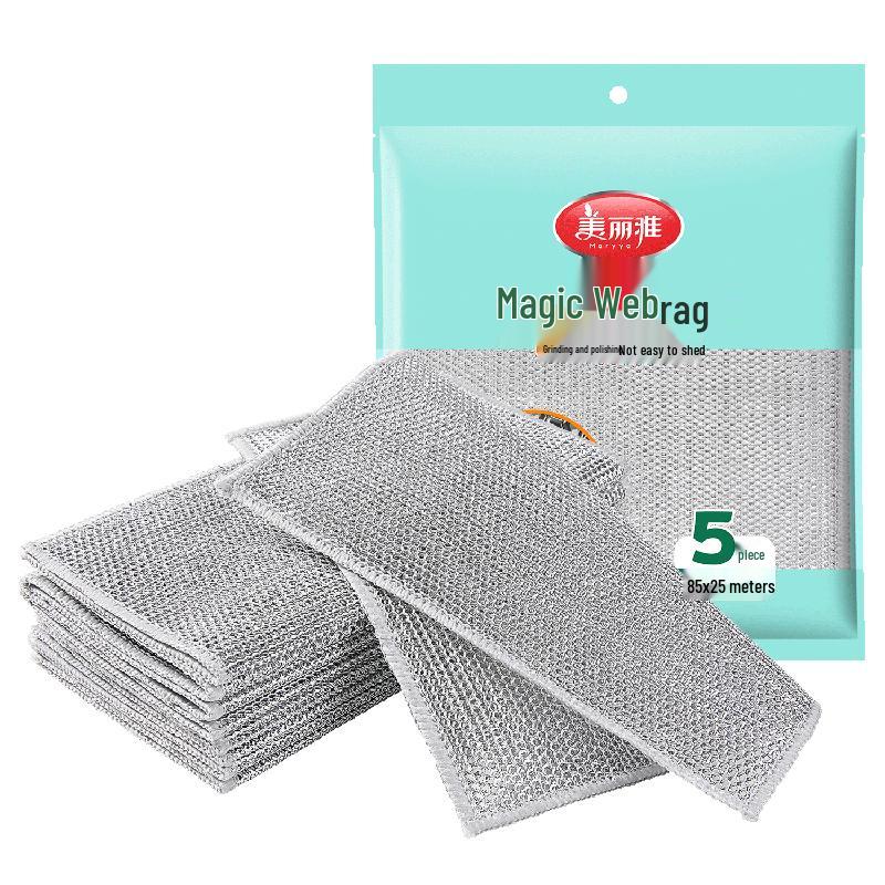 Meiliya Steel Wire Cleaning Cloth 5-Pack