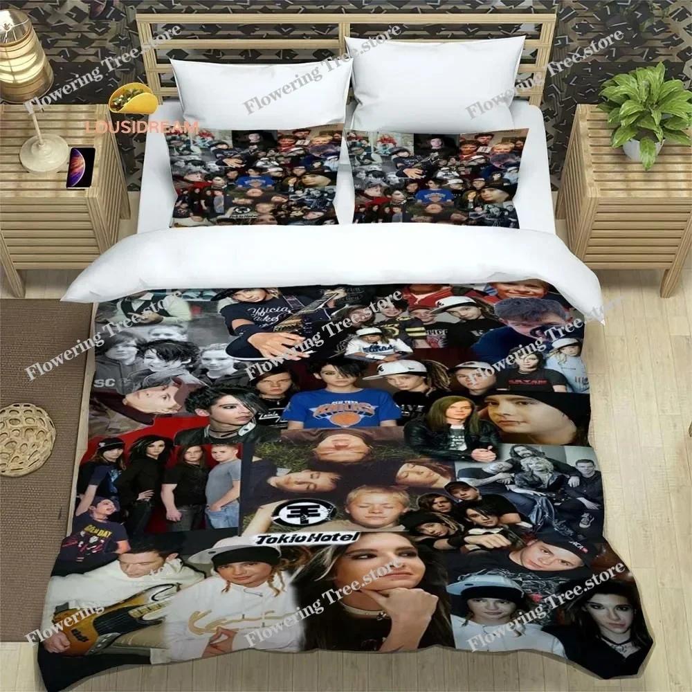 Rock Band Tokio Hotel Logo Sheet Quilt Covers Bedding Dormitory Sheets Bedding Set Soft Warm Bedding Set