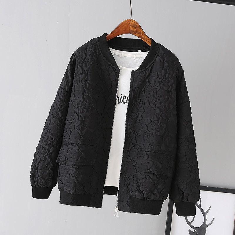 Casual Baseball Jacket For Women Korean Fashion Streetwear Loose Zip Up Coat Female Cardigan Zipper Bomber Jacket