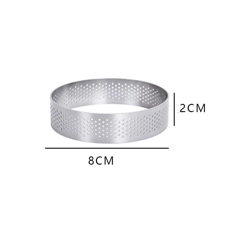 430 Stainless Steel Perforated Tart and Cake Mousse Ring Mold