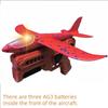 Catapult Foam Plane Gun Fire Outdoor Sports Hand Toss Flying Glider Toy Boys GGirls
