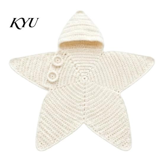 Carino Outfit per Foto Neonato Stella Marina Sacco a Sacco per Dormire Baby, Sacco Nanna a Maglia con Cappuccio, Borsa a Forma di Stella Coperta Indossabile Accogliente per Neonati, Fotografia