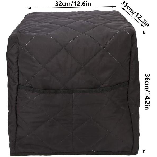 Weiyirot Coffee Machine Cover, Dustproof, Home Appliance Cover, Black, Cotton, Compact, Portable, Drip Coffee Maker Protection, For Home & Travel