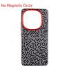 Graffiti Case For iQOO 13 Z10 Turbo Pro Magsafe Metal Raised Lens Frame Protection Anti-slip Grip Plain Vegan Leather Cover