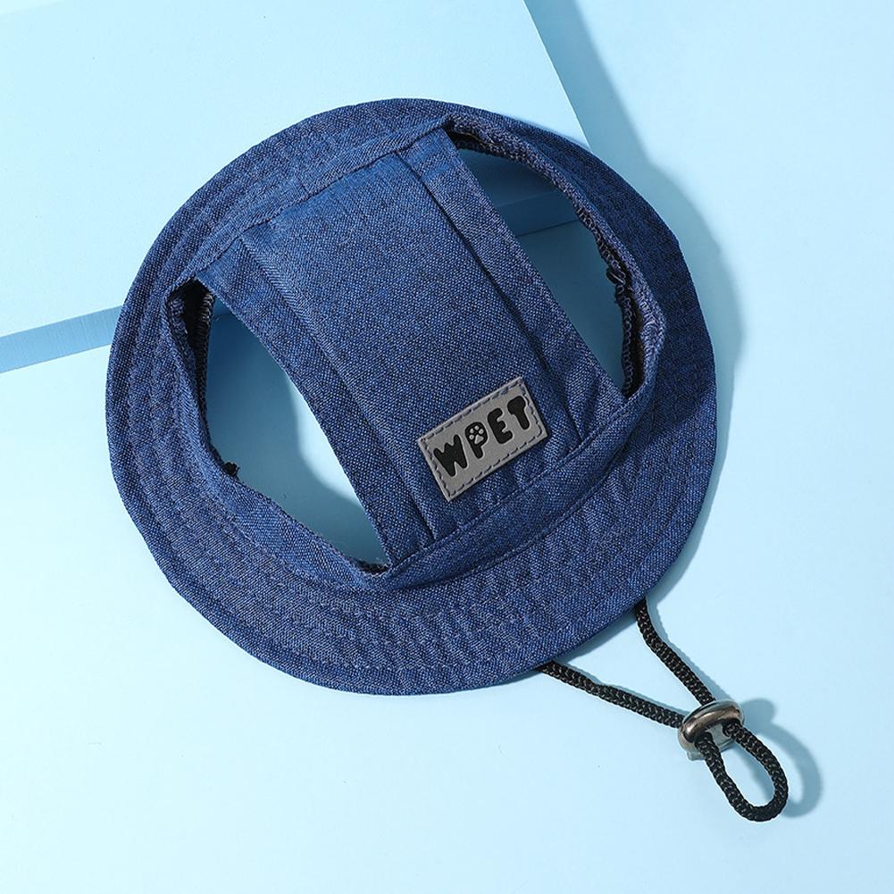 Spring Summer Pet Sun Hat for Cats and Dogs Breathable Fisherman Cap with Ear Holes Sun Protection and Shade for Outdoor Activities