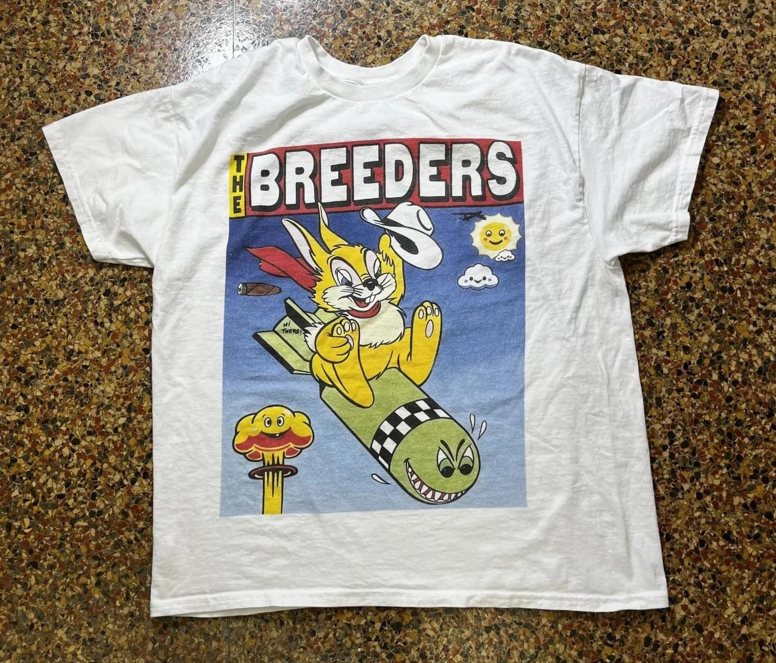 VTG The Breeders Band Gift For Fans Heavy Cotton White T Shirt S-5XL BL1939 M