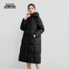 Xuezhongfei Women's Mid-length Hooded Winter Duck Down Jacket