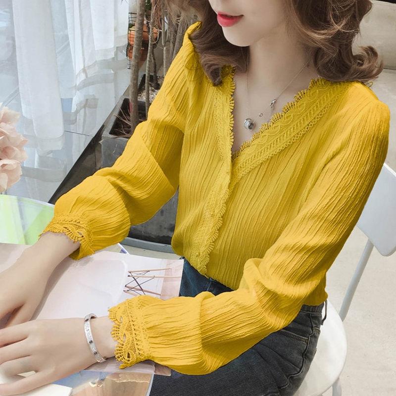 Mit Sling Einfarbig Chiffon Shirt frauen Langarm Top Neue Frühling/Sommer Koreanische Version V-ausschnitt Sonnenschutz Bodenbildung bluse