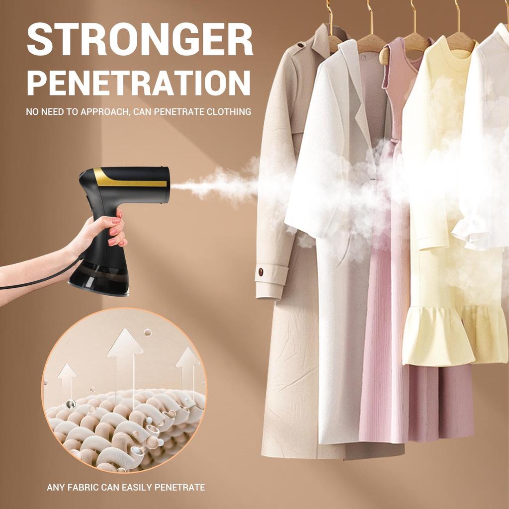 Portable Handheld Garment Steamer for Travel & Home - Compact Clothes Wrinkle Remover