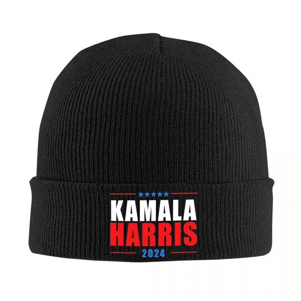 New Kamala Harris Madam President Knit Hat Beanies Autumn Winter Hat Warm Hip Hop Cap For Unisex Women