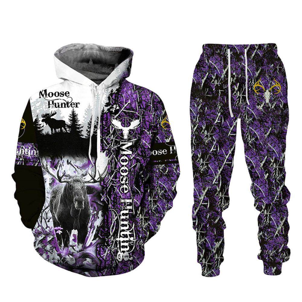 

Чоловічі толстовки Harajuku з повним 3D-друком на оленях, штани, спортивний костюм, 2 шт., модні повсякденні пуловери, світшоти, комплект жіночого одягу, костюми L