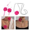 Fashion Flower Necklace Bracelet Clavicle Chain Necklace Simple Lace Up Chokers Elegant Collar Necklace Party Jewelry