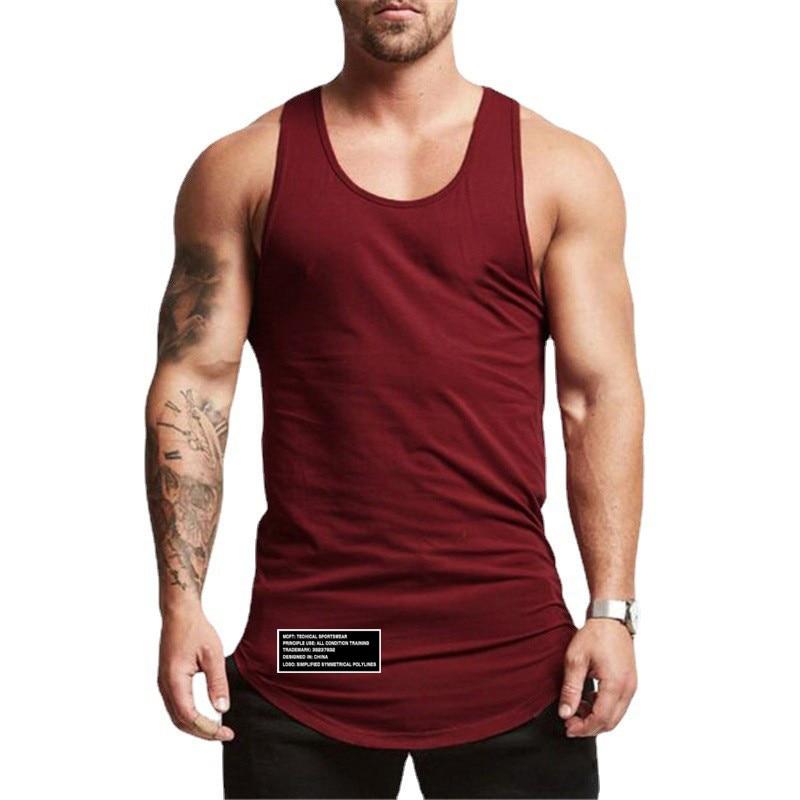 Do The Work  Summer Fashion Casual Breathable O-neck Cotton Printed Mens Bodybuilding Fitness Workout Cool Tank Top Plus Size