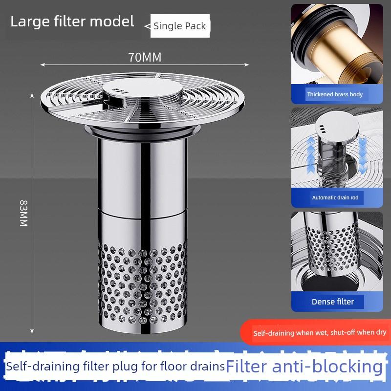 Self-Draining Suspended Floor Drain Core for Bathroom, Anti-Odor Floor Drain, Anti-Backflow Drain Cover, Household Anti-Insect Drain Cover