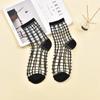Polka Dot Socks Women See Through Transparent Crystal Silk Socks Summer Ultra-thin Breathable Girls Kawaii Cute Nylon Long Socks