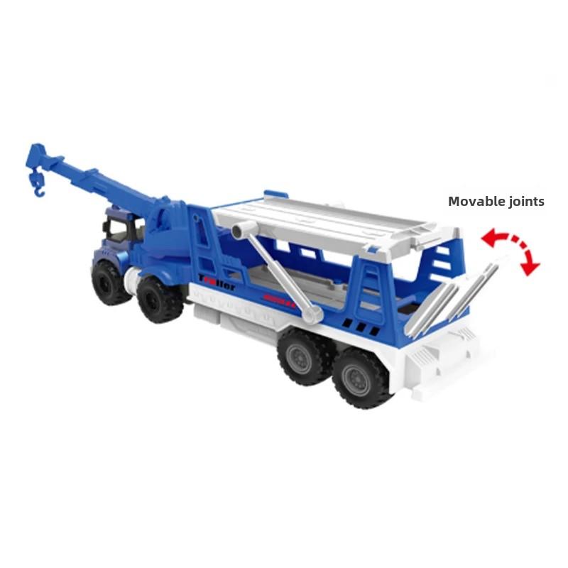 Simulation Alloy Inertial Crane Trailer Transporter Model Children's Toy Birthday Gift