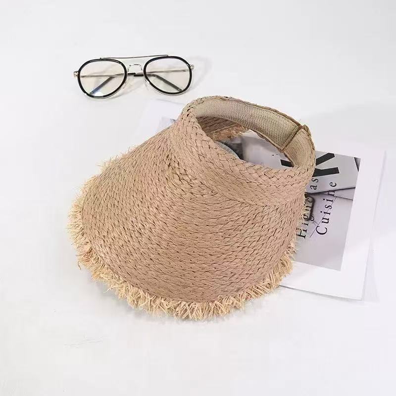 Summer French Big Brim Sun Hat Women's Fashion Ins Seaside Sun Protection Straw Hat Pastoral Pearl Face Small Sun Hat