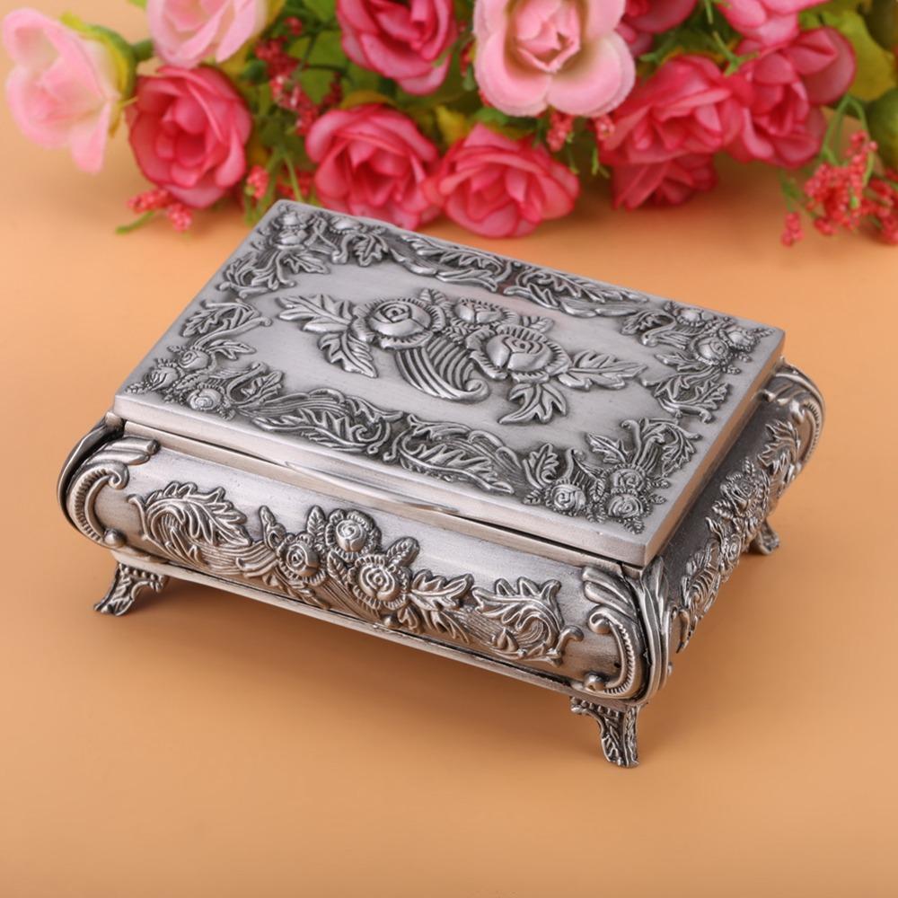 Alloy Jewelry Case Rectangular Ring Box Jewelry Boxes Jewelry Box Home Decor