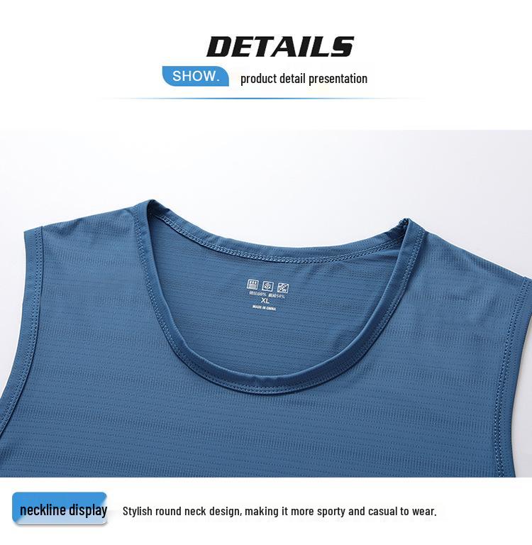 Men's Summer Quick-Dry Ice Silk Vest: Breathable, Elastic Nylon Activewear