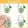 Four Leaf Clover And Mushroom Keyring Alloy Cute Pendant For Holiday Gift Giving