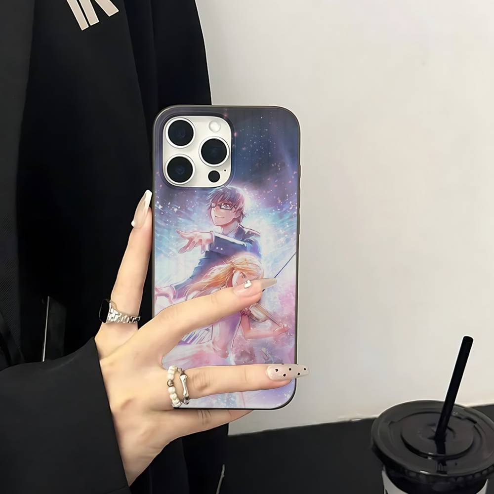 Your Lie In April Phone Case For IPhone 17 16 15 14 Plus 13 12 11 Pro Max Pro Wave Corrugated Cover