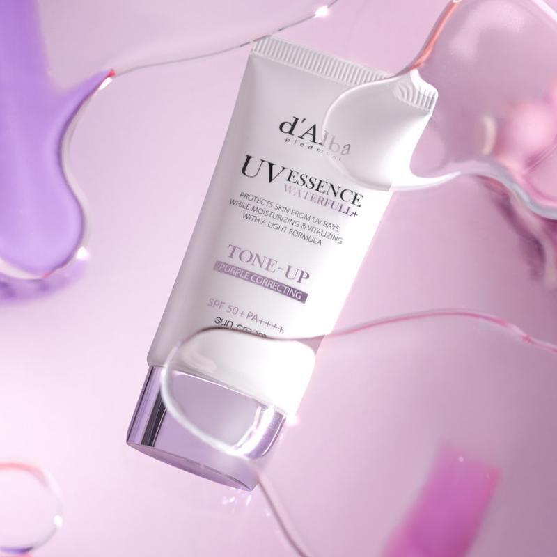 d'Alba Waterfull UV Essence Tone Up Sun Cream #Purple SPF 50+ PA++++ 50ml