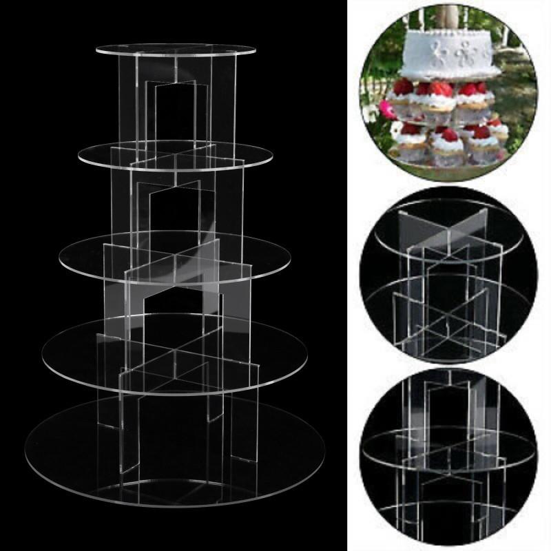 Elegant Clear Acrylic Cake Stand Multi-layer Display For Wedding And Birthday