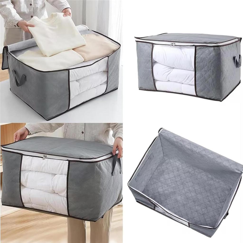 Blanket Storage Bag  Large Capacity Clothes Storage Bag Foldable Blanket Storage Bags Storage Containers for Organizing Storage