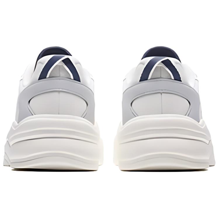 Anta Gel Elastic Comfortable Versatile Non-Slip Increased Height Low-Top Sneakers Men Sneakers White Blue 912528003-3