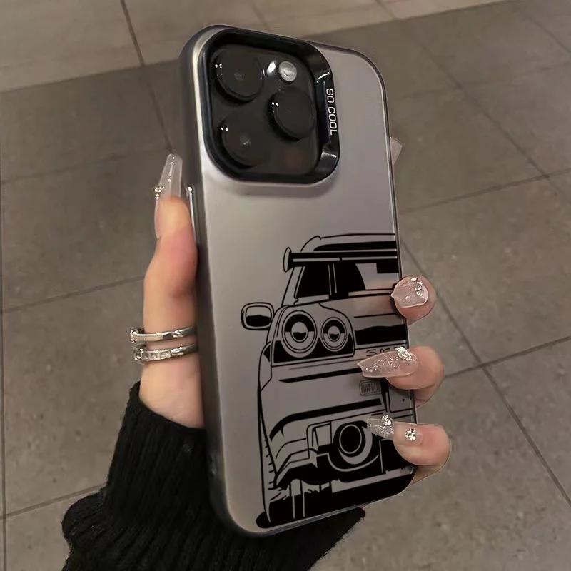 

Cool Car Design Laser Silver Phone Case For Mi 14 13 12 12T 13T 11T 14T Pro 11 Lite 5G NE Poco F6 F5 X5 Pro 4G Hard Cover For Poco X6 Pro